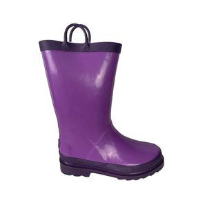 DEER STAGS youth Puddle Jumper Rain boots, purple, size 1M